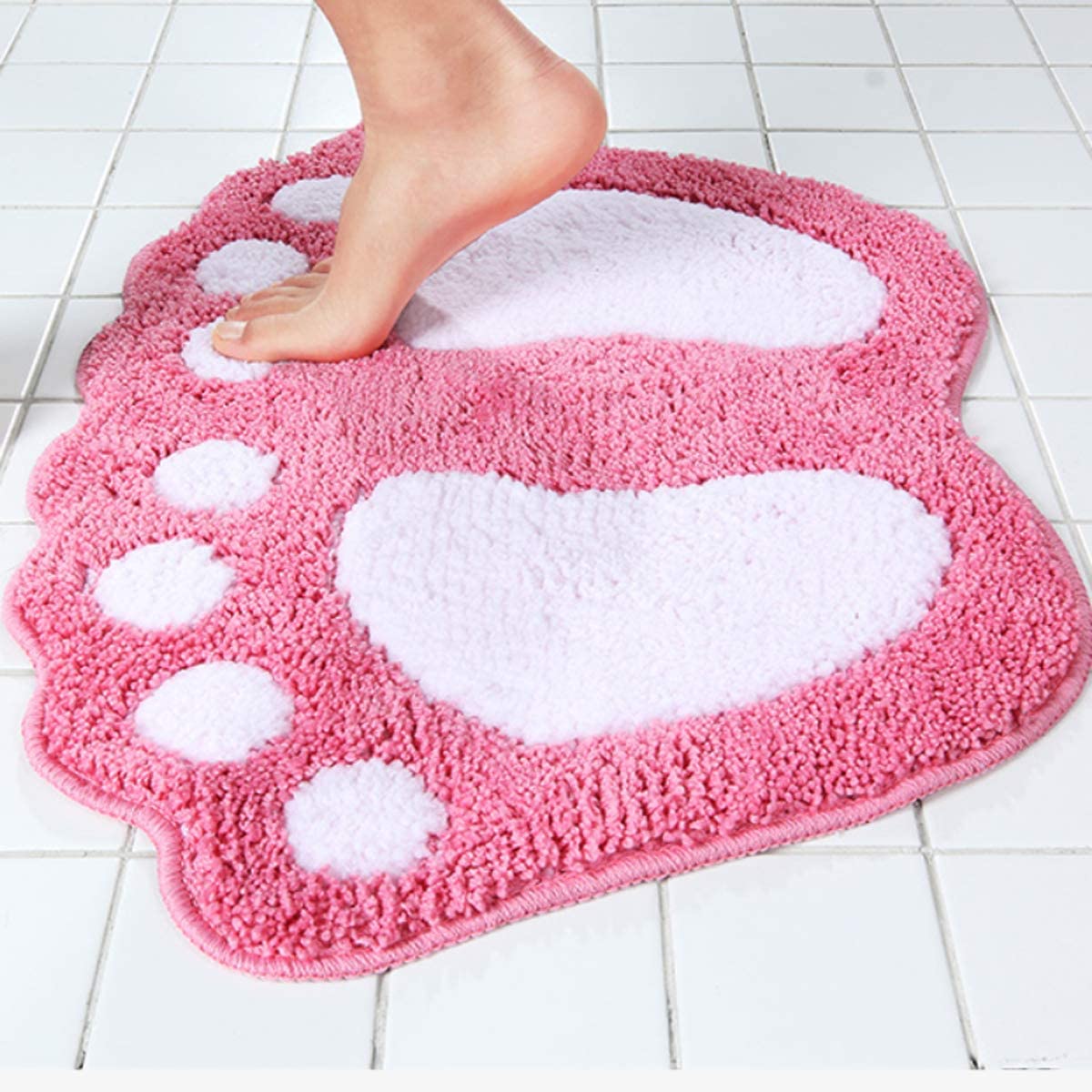 Non-Slip Cute Big Feet Carpet Bath Mat Absorbent Bathroom Rug Floor Mats Doormat - Picture 16 of 48