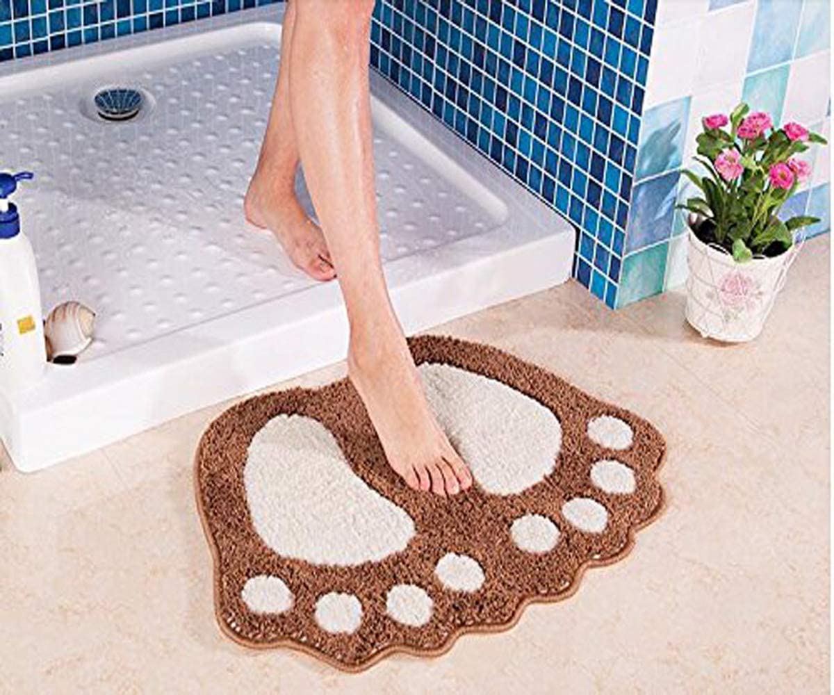 Non-Slip Cute Big Feet Carpet Bath Mat Absorbent Bathroom Rug Floor Mats Doormat - Picture 21 of 48
