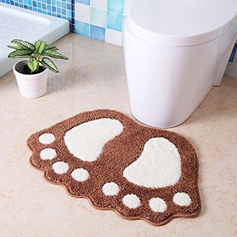 Non-Slip Cute Big Feet Carpet Bath Mat Absorbent Bathroom Rug Floor Mats Doormat - Picture 22 of 48
