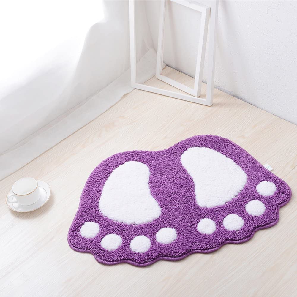 Non-Slip Cute Big Feet Carpet Bath Mat Absorbent Bathroom Rug Floor Mats Doormat - Picture 28 of 48