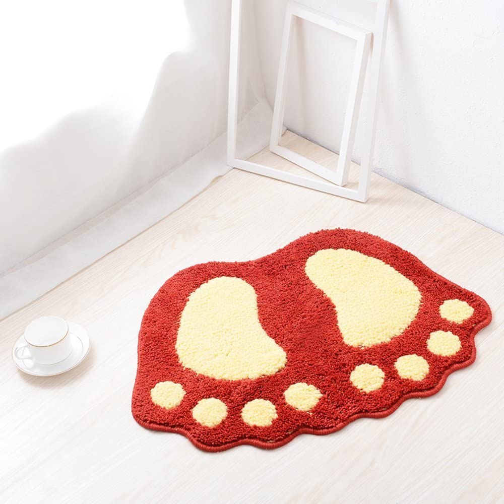 Non-Slip Cute Big Feet Carpet Bath Mat Absorbent Bathroom Rug Floor Mats Doormat - Picture 32 of 48