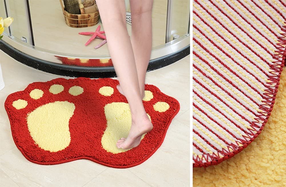 Non-Slip Cute Big Feet Carpet Bath Mat Absorbent Bathroom Rug Floor Mats Doormat - Picture 33 of 48
