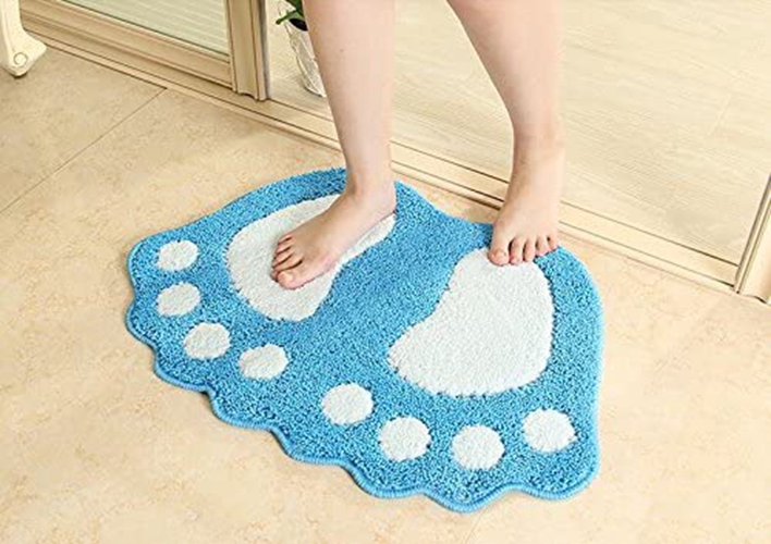 Non-Slip Cute Big Feet Carpet Bath Mat Absorbent Bathroom Rug Floor Mats Doormat - Picture 36 of 48