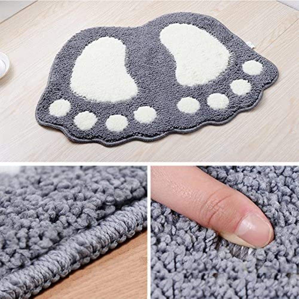 Non-Slip Cute Big Feet Carpet Bath Mat Absorbent Bathroom Rug Floor Mats Doormat - Picture 41 of 48
