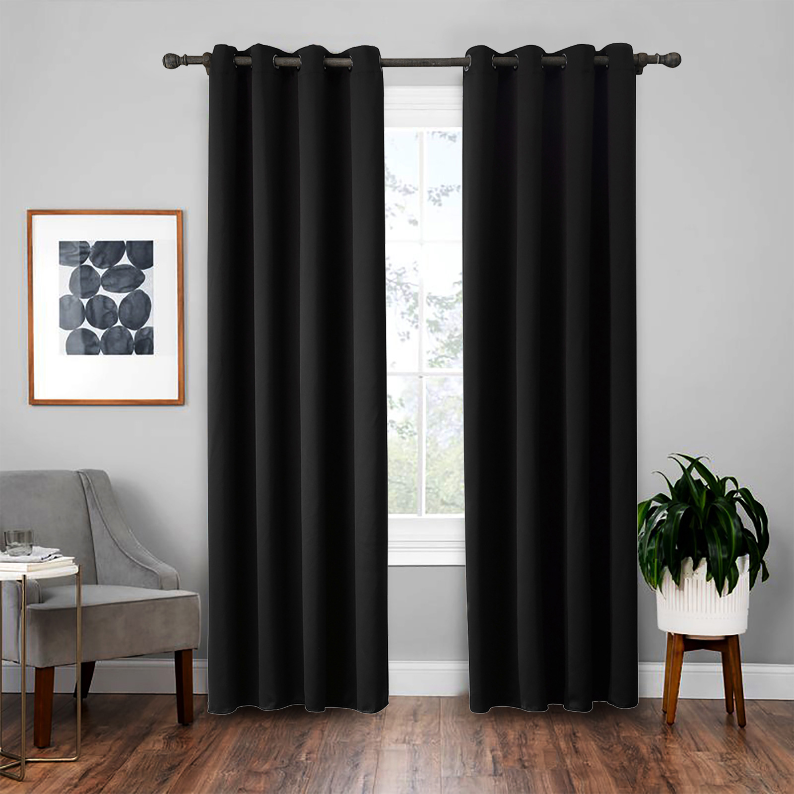 Blackout Curtains Grommet Thermal Insulated Room Darkening Drape for Living Room