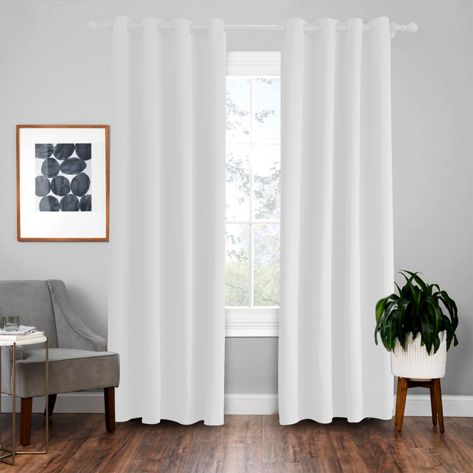 Blackout Curtains Grommet Thermal Insulated Room Darkening Drape for Living Room