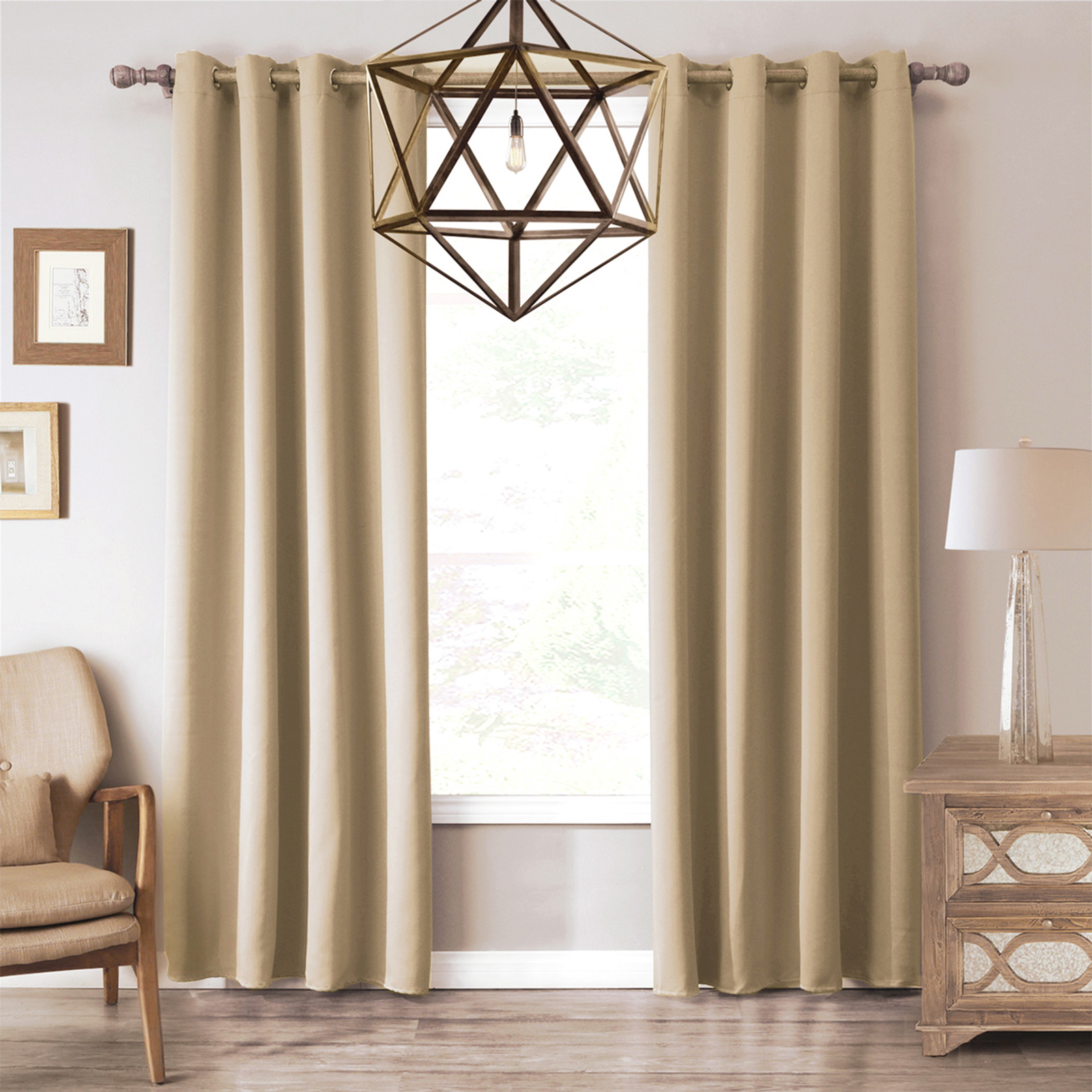 Blackout Curtains Grommet Thermal Insulated Room Darkening Drape for Living Room