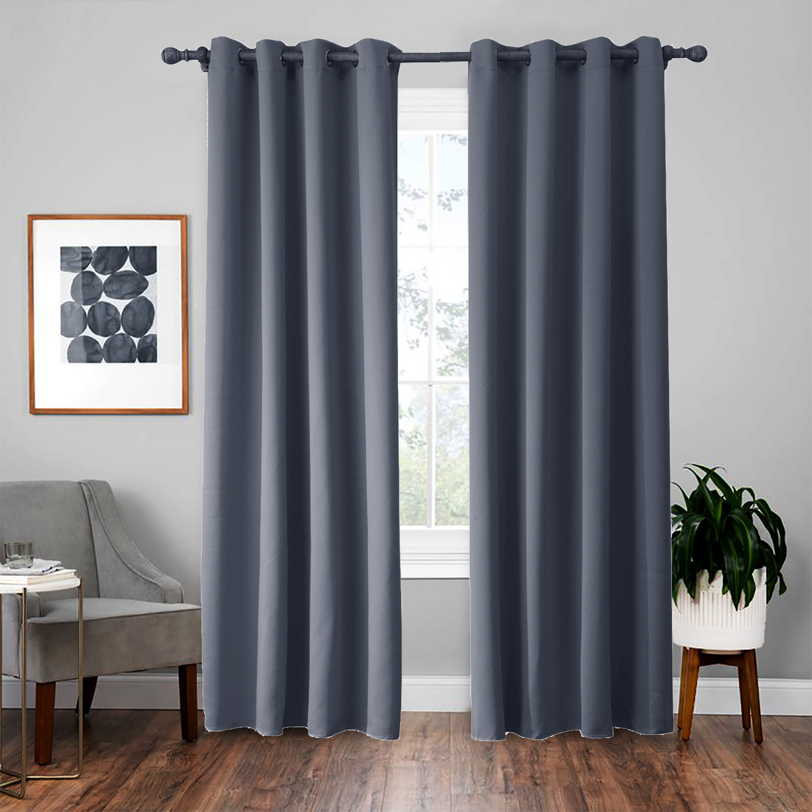 Blackout Curtains Grommet Thermal Insulated Room Darkening Drape for Living Room