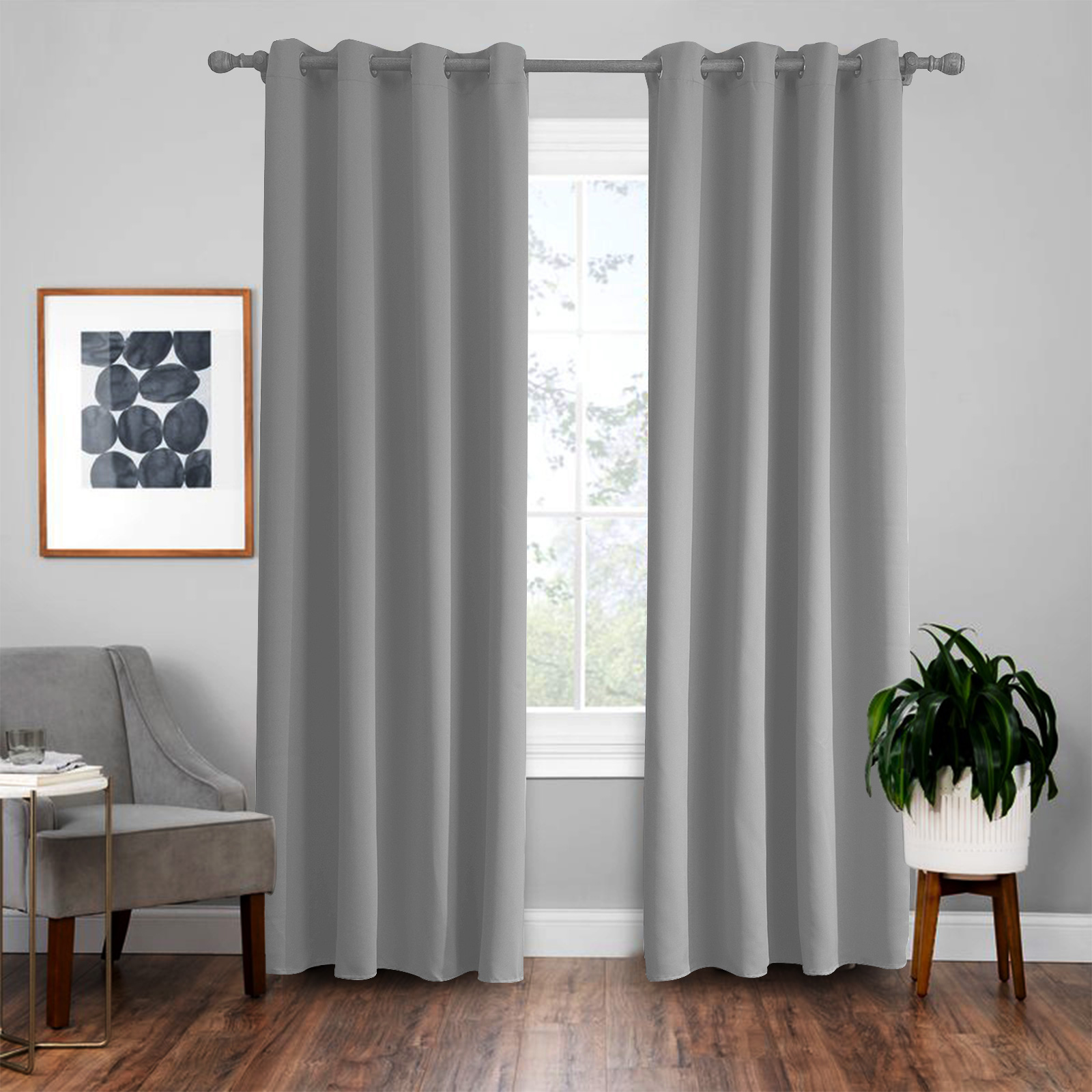 Blackout Curtains Grommet Thermal Insulated Room Darkening Drape for Living Room