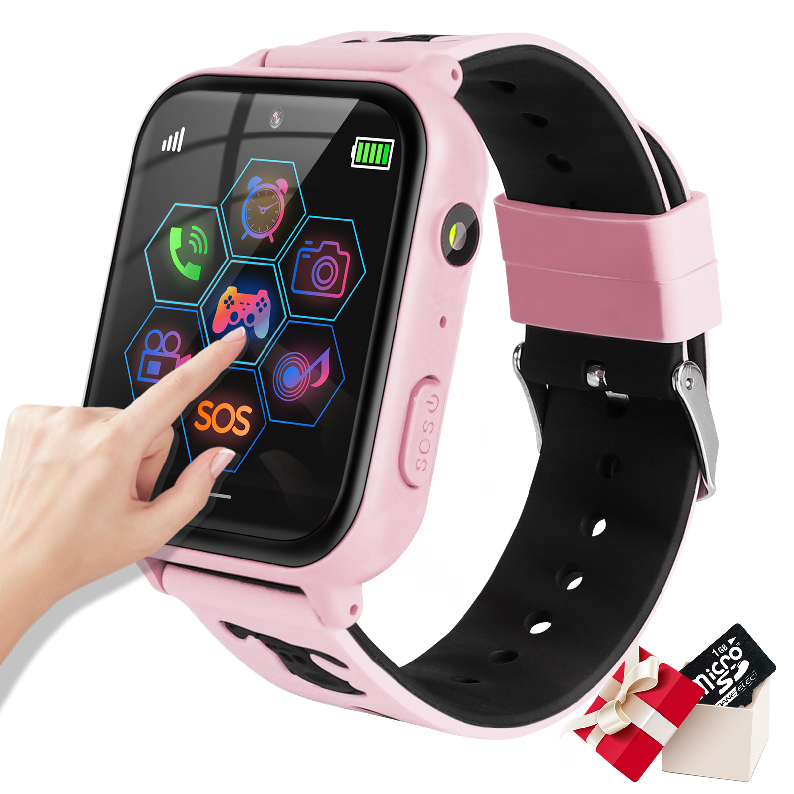 Montre Connectée Enfant pour Garçons Filles - Lecteur de Musique Caméra SOS Alarme Calculatrice Poignet - Photo 31 sur 32