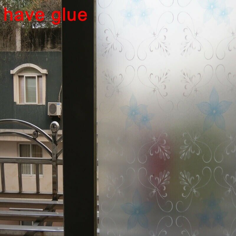 Waterproof Frosted Privacy Window Glass Cling Cover Film Home PVC Sticker # HOT 
