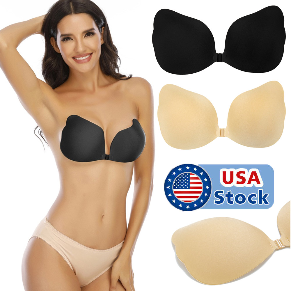 Us Silicone Self Adhesive Nipple Cover Invisible Bra Stick Push Up Pad Strapless Ebay