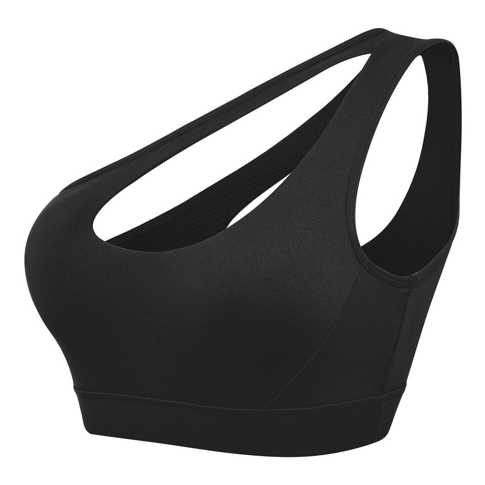 Women Seamless One Shoulder Sports Bra Workout Yoga Padded