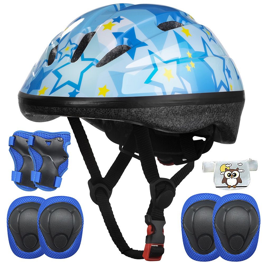 7PCS/Set Boys Girls Kids Safety Skating Bike Helmet Knee Elbow Protective Gear 