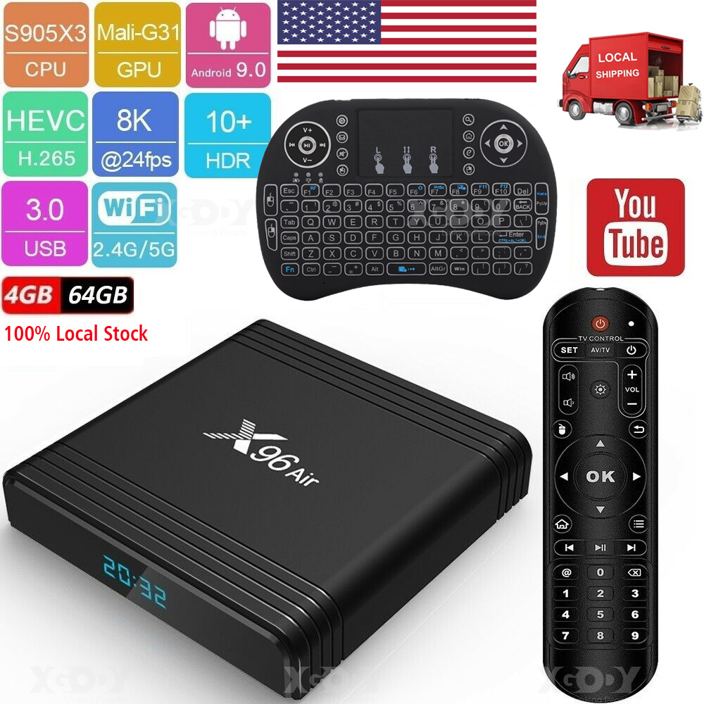 X96 Air 4 64g Android Tv Box 8k 4k For Uhd Movies 5g Wifi Bt Media Player Ebay