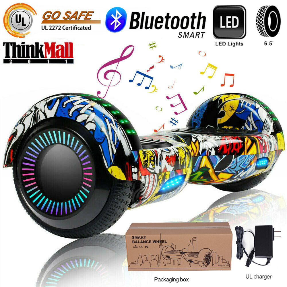 6.5" Bluetooth Hoverboard Self Balance Electric Scooter UL No Bag LED Gift Kids 