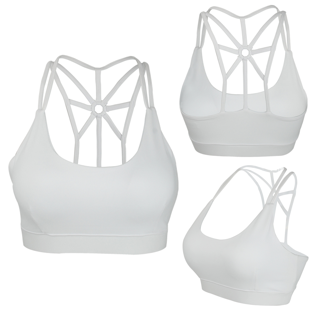 Women's Removable pad Sports Bra Seamless High Impact Running Yoga Stretch Bra - Picture 15 of 192