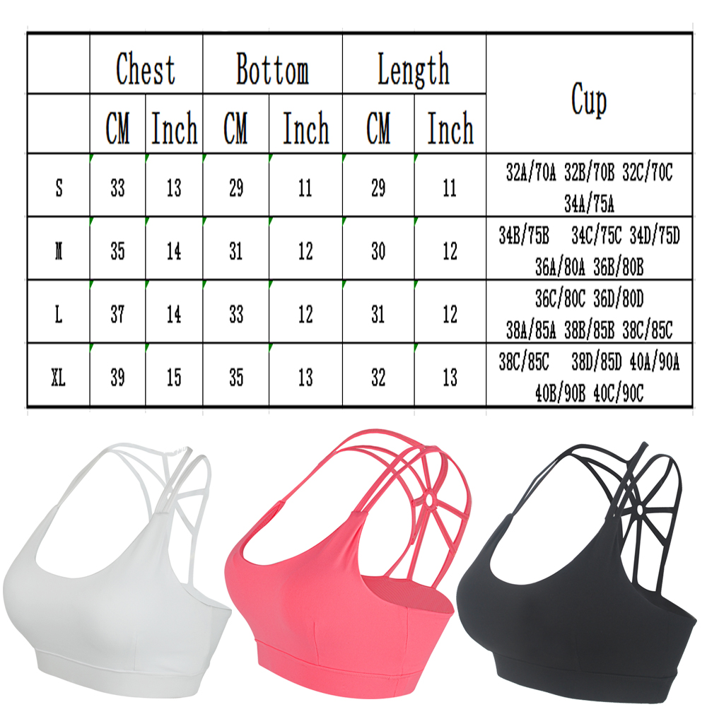 Women's Removable pad Sports Bra Seamless High Impact Running Yoga Stretch Bra - Picture 16 of 192