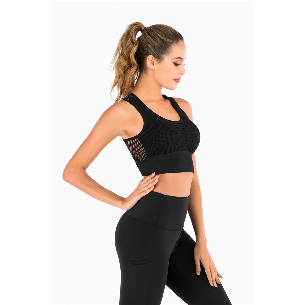 Women's Removable pad Sports Bra Seamless High Impact Running Yoga Stretch Bra - Picture 46 of 192