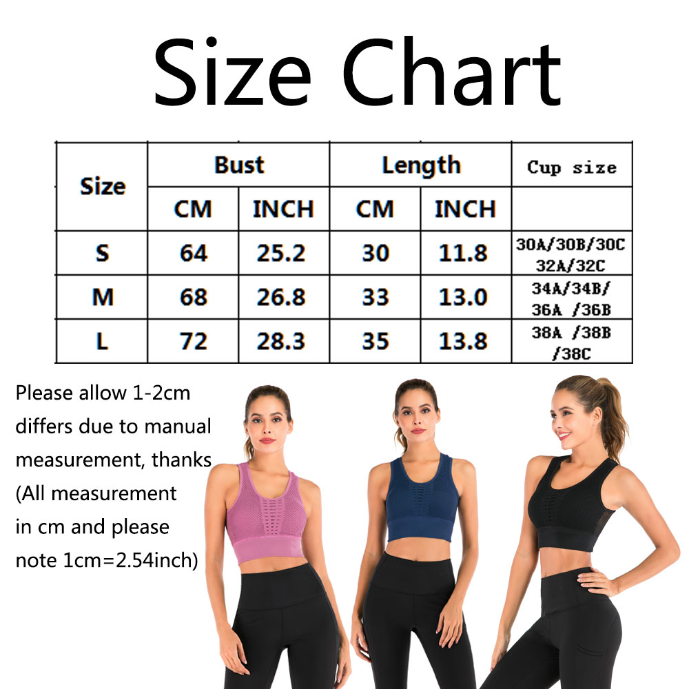 Women's Removable pad Sports Bra Seamless High Impact Running Yoga Stretch Bra - Picture 49 of 192