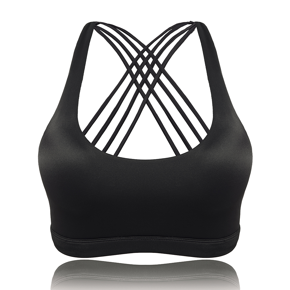 Women's Removable pad Sports Bra Seamless High Impact Running Yoga Stretch Bra - Picture 59 of 192