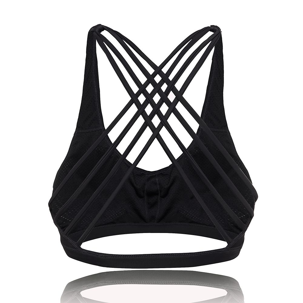 Women's Removable pad Sports Bra Seamless High Impact Running Yoga Stretch Bra - Picture 61 of 192