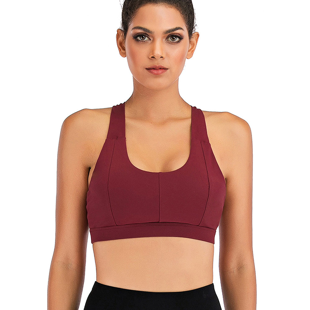 Women's Removable pad Sports Bra Seamless High Impact Running Yoga Stretch Bra - Picture 123 of 192