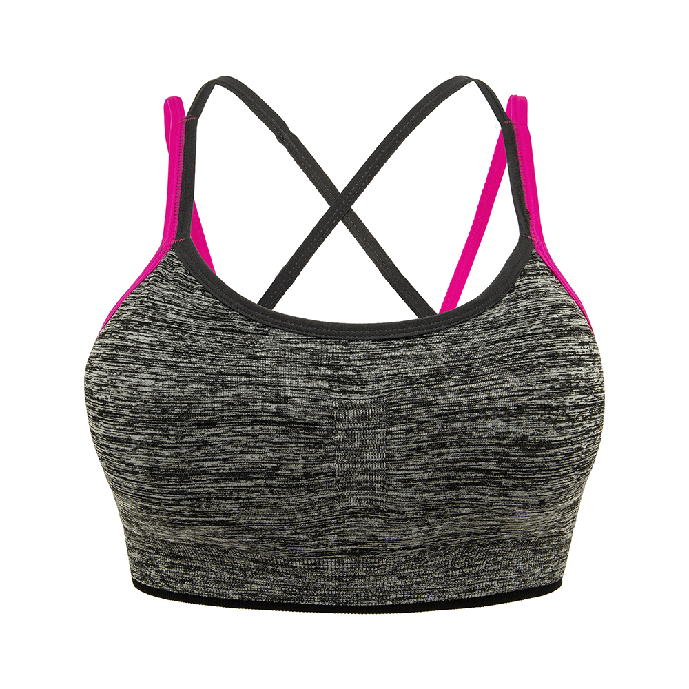 Women's Removable pad Sports Bra Seamless High Impact Running Yoga Stretch Bra - Picture 159 of 192