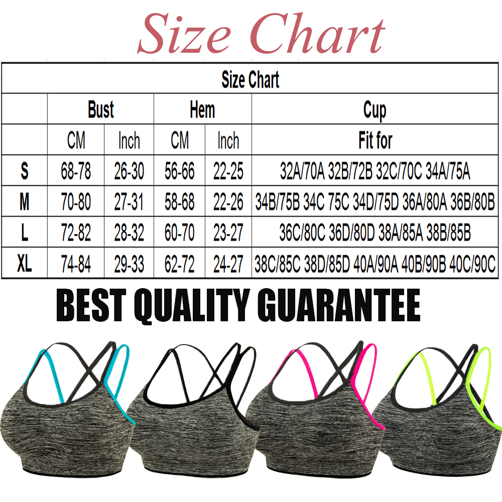Women's Removable pad Sports Bra Seamless High Impact Running Yoga Stretch Bra - Picture 160 of 192