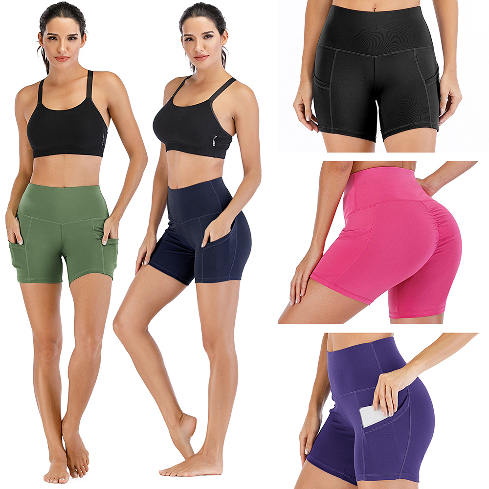 Neue Damen-Yoga-Shorts Mit Hoher Taille Für Fitnessstudio