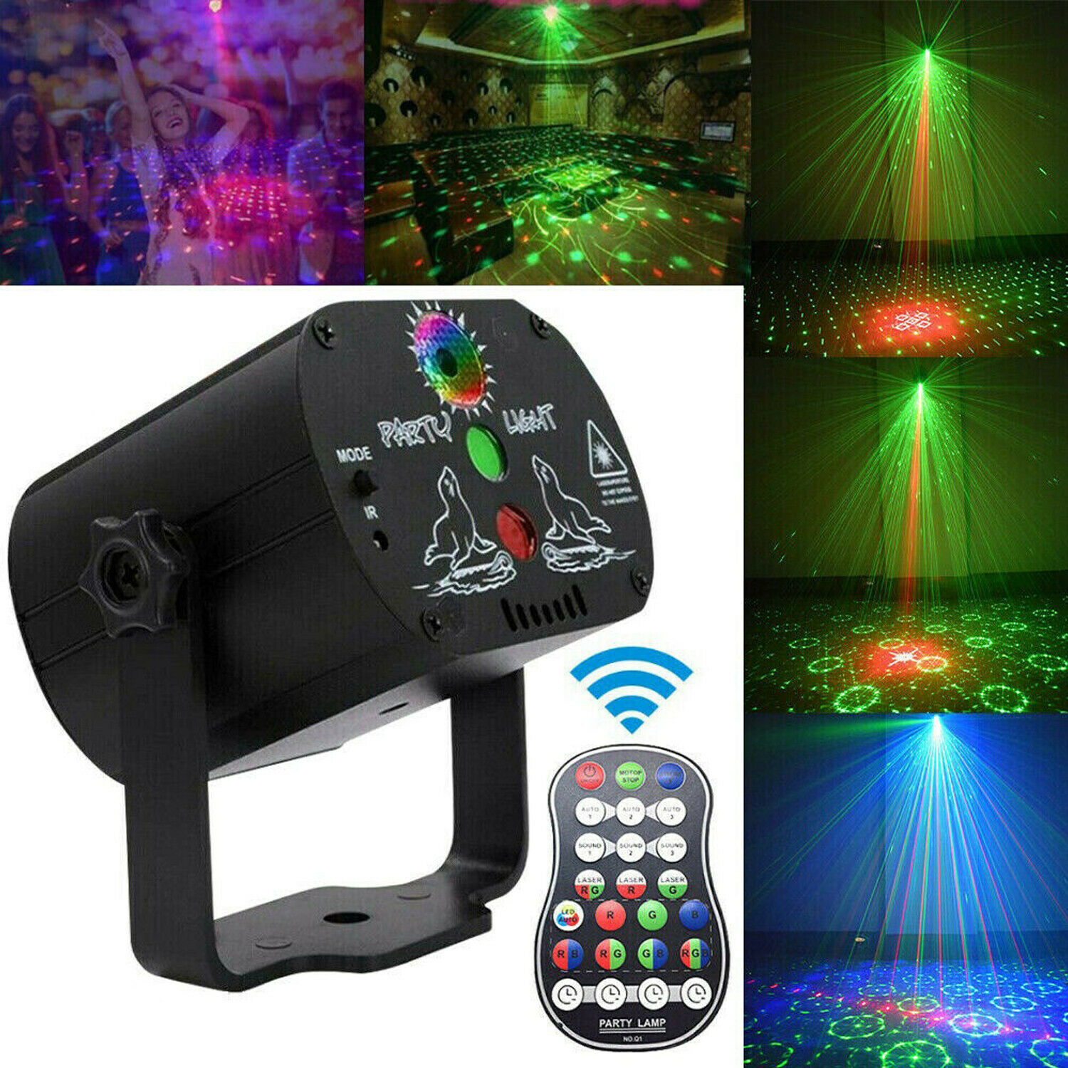 Stage Light Projector 60 Patterns Led Rgb Laser Ktv Home Dj Disco Party Us Stock Ebay