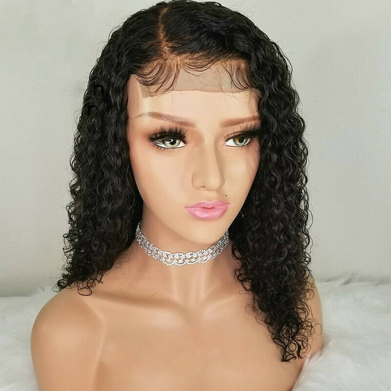 Women Long Full Wavy Front Lace Wig Afro Kinky Curly Natural Black Hair