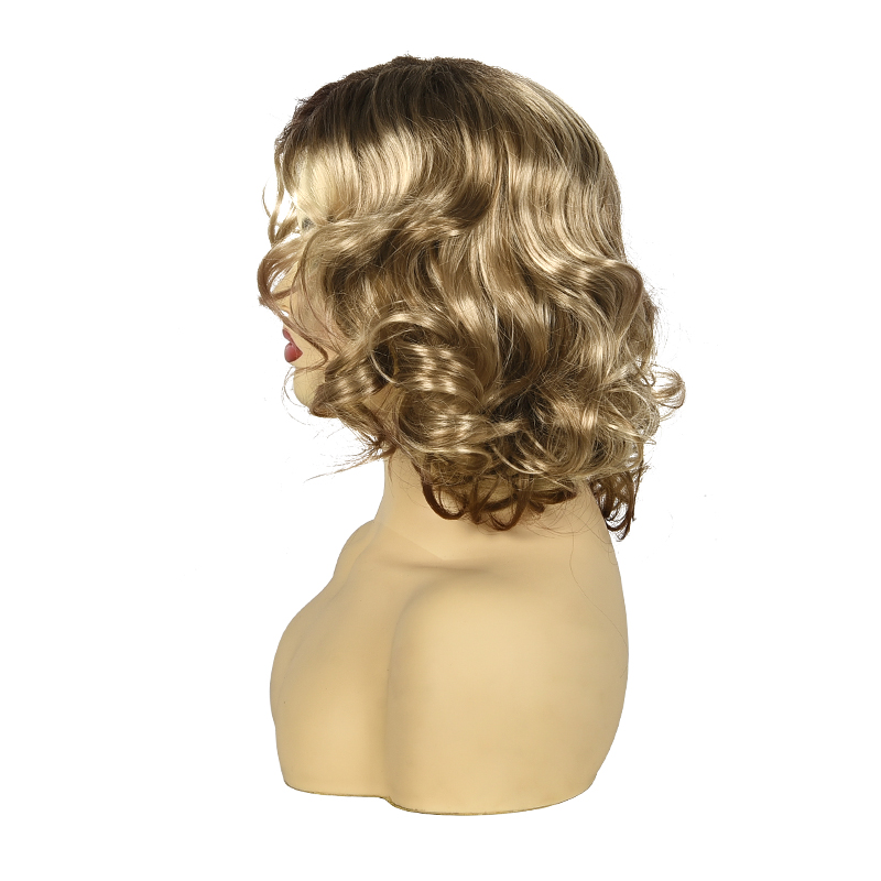 Short Curly Women Full Wig Natural Wavy Wigs Fancy Dress Synthetic Hair