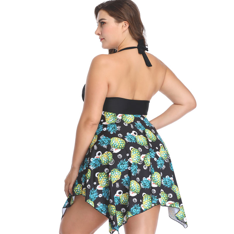 Women Plus Size Swimsuit Swimwear Beachwear Tankini with Shorts Bathing