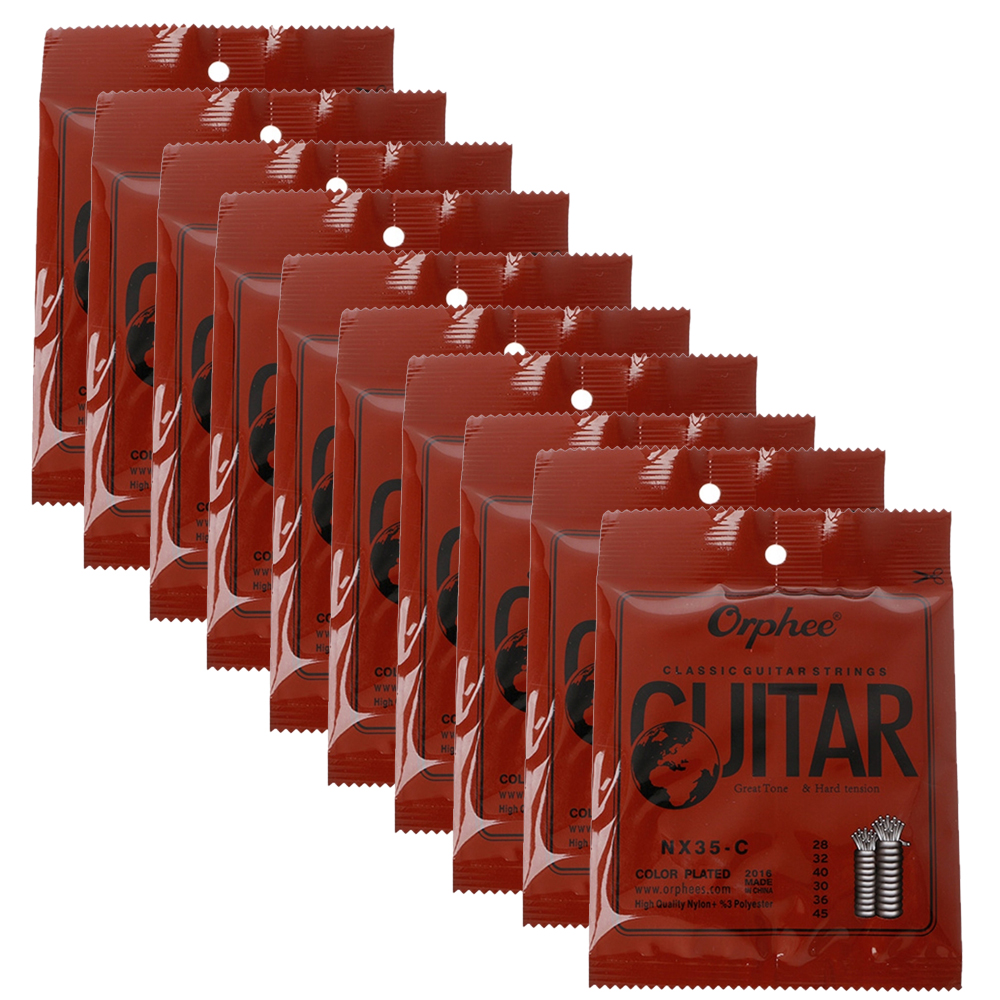 10 X Set Of Orphee NX35C Nylon Strings Classical Guitar Strings Hard