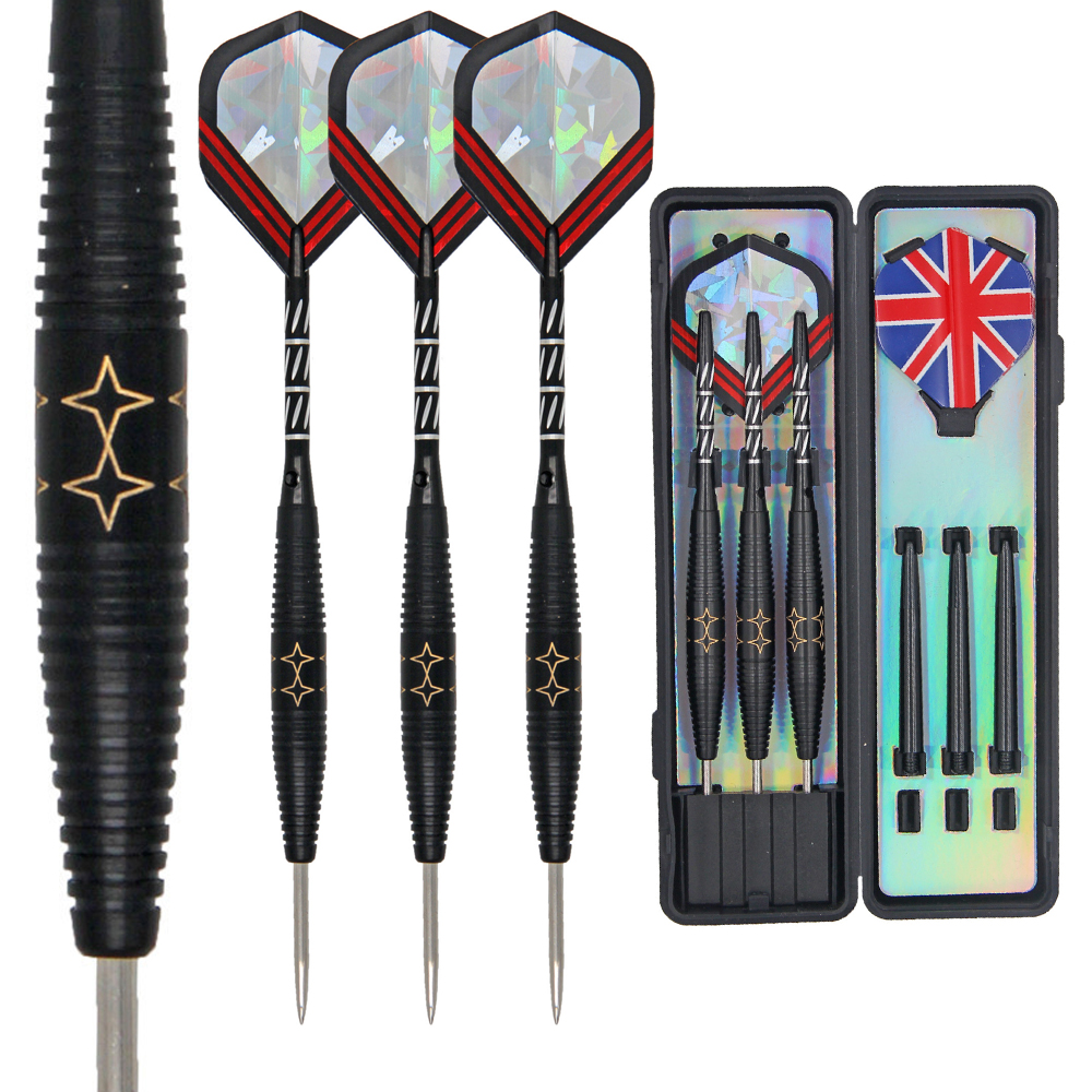 One or Two Sets 26 Gram Nodor Brass Darts with Stems & Flights 