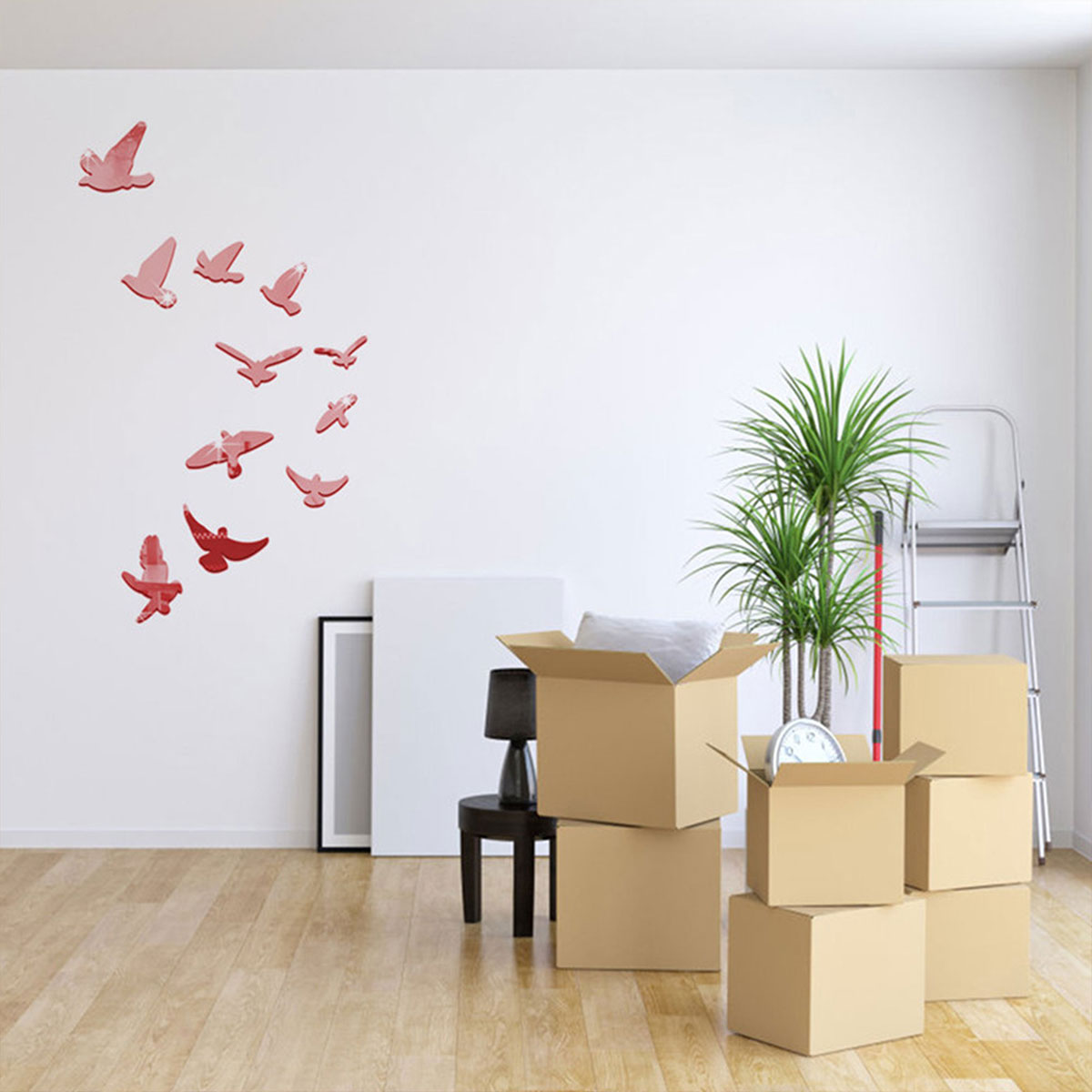 Flying Bird 3D Mirror Wall Stickers DIY Decal Art Design ...