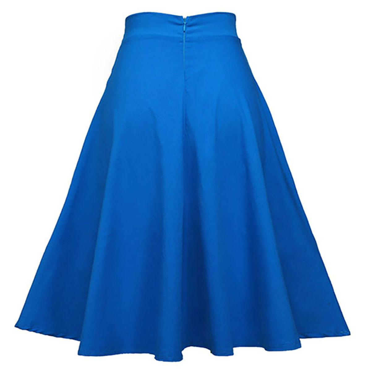 Синяя коническая юбка
