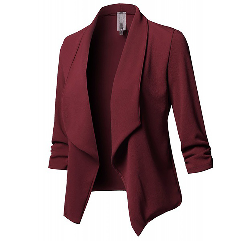 Womens Lightweight Classic Draped Open Front Blazer with Plus Size ...