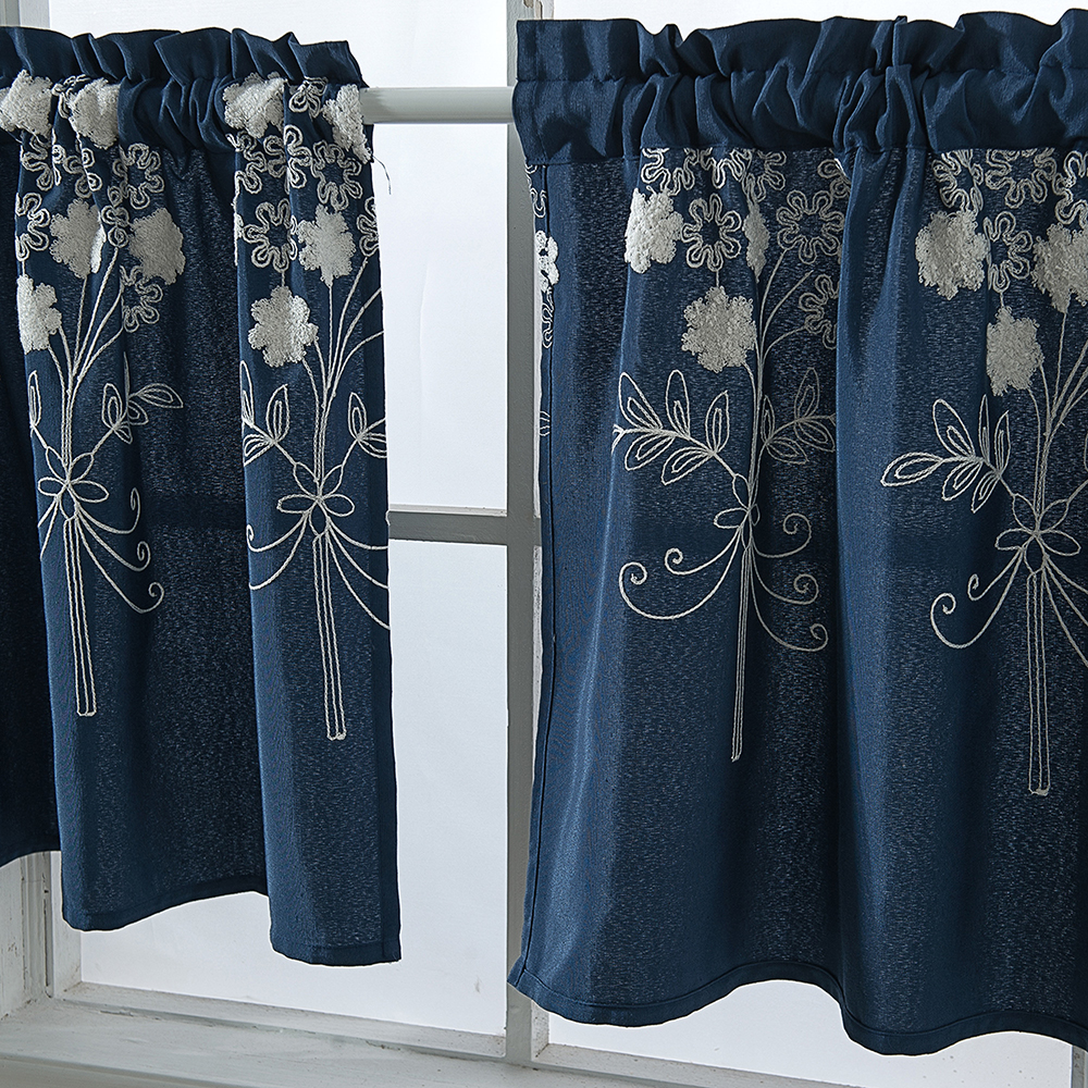Embroidery Short Curtain Kitchen Cafe Curtains Bedroom