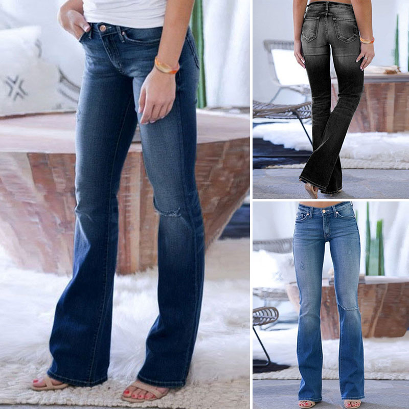 womens denim flare jeans