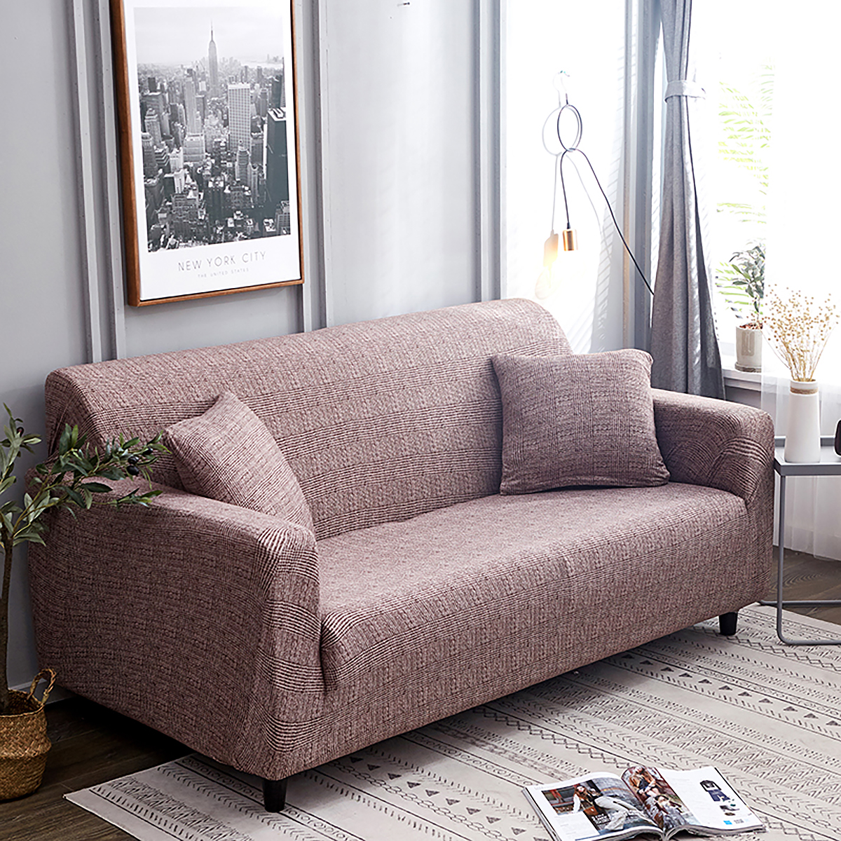 1/2/3/4 Seats Christmas Chair Sofa Couch Cover Corner Elastic Stretch