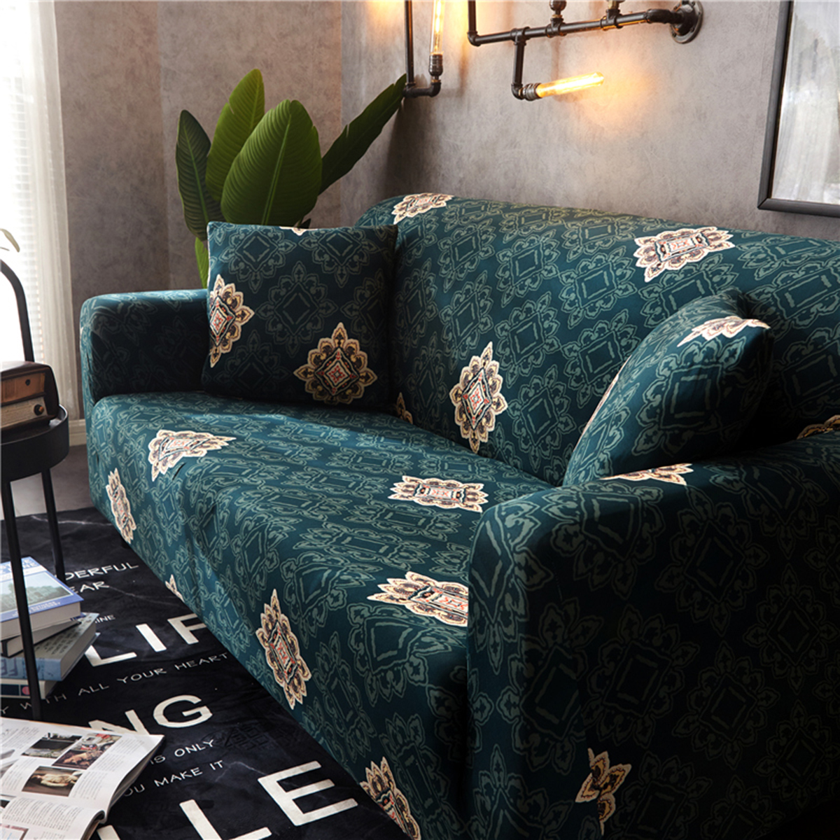 Elastic Sofa Cover Printed Stretch Couch Cover Sofa Slipcovers Nonslip