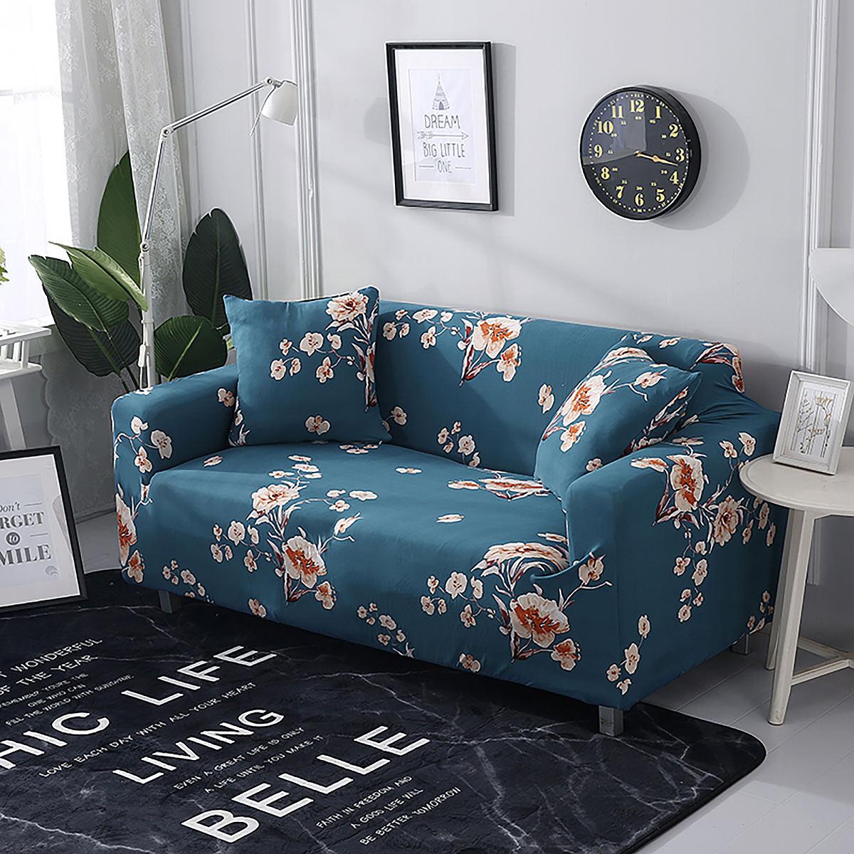 Easy Fit Stretch Floral Sofa Covers Armchair 1 2 3 4 Seater Chair Couch ...