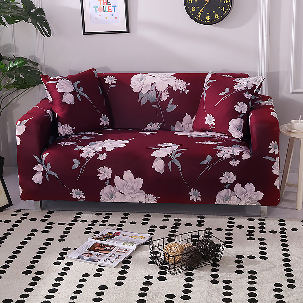 EASY Fit Stretch Floral Sofa Covers Armchair 1 2 3 4 Seater Chair Couch Cover US 