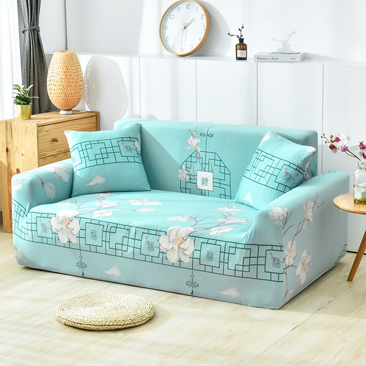 EASY Fit Stretch Floral Sofa Covers Armchair 1 2 3 4 Seater Chair Couch Cover US 