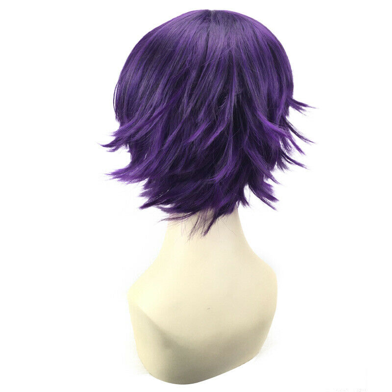 Hot Pixie Cosplay Anime Short Wig Black Brown Straight Unisex Full Wigs