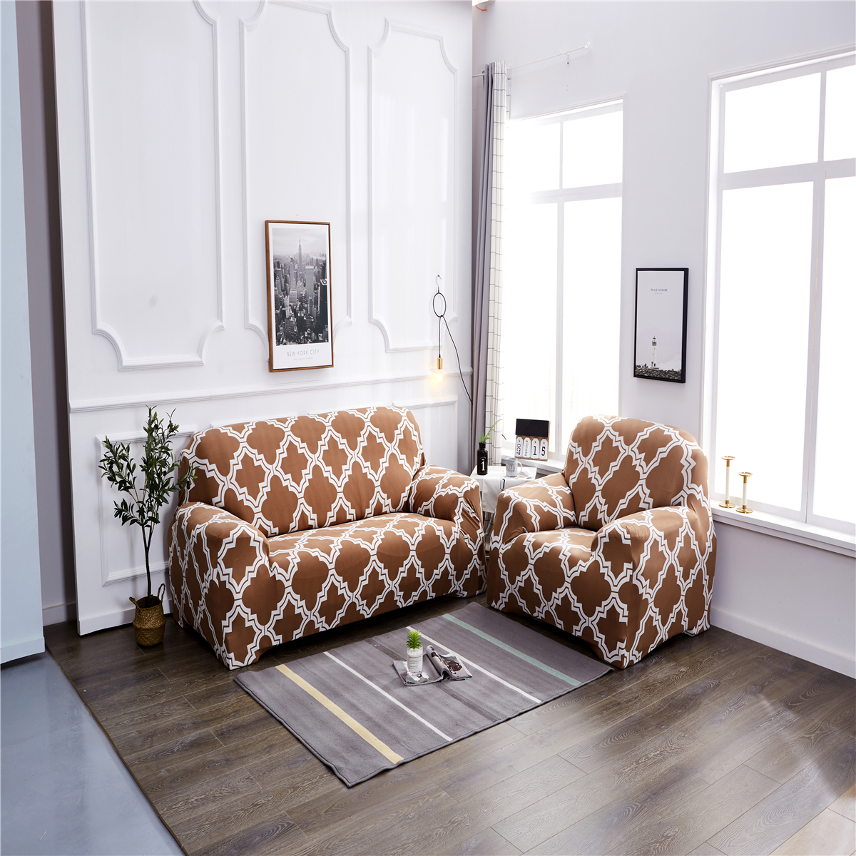 1/2/3/4 Seater Slipcover Stretch Sofa Cover Couch Loose Cover Tight