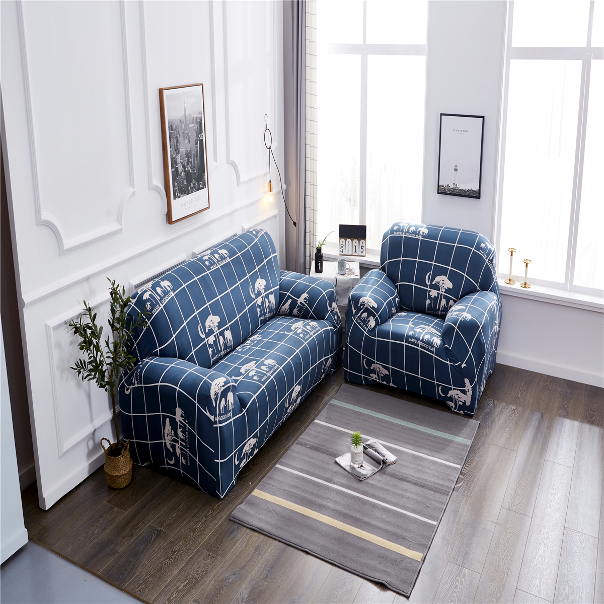 1/2/3/4 Seater Slipcover Stretch Sofa Cover Couch Loose Cover Tight Wrap Protect eBay