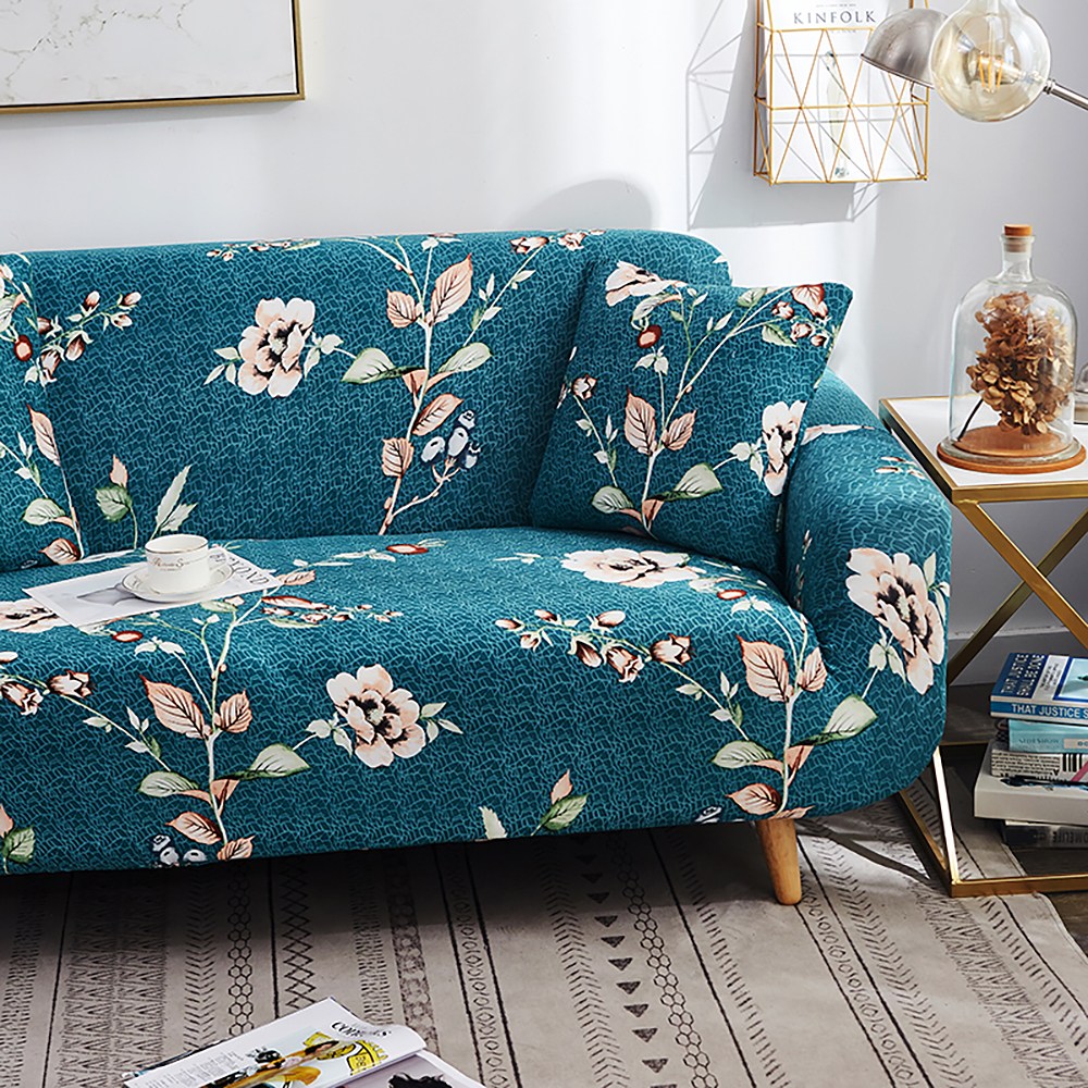 1 2 3 4 Floral Elastic Sofa Cover Slipcover Stretch Couch Furniture ...